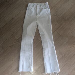 MOTHER Denim Hustler Ankle Fray Jeans Size 25 NWOT